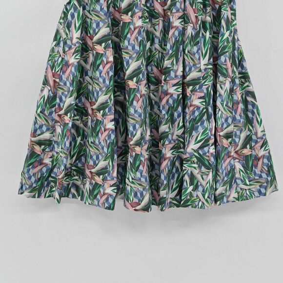 INWEAR by HELENA Skirt Women Sz 14 Tropical Geometric Print Elastic Waist A Line - Picture 3 of 12